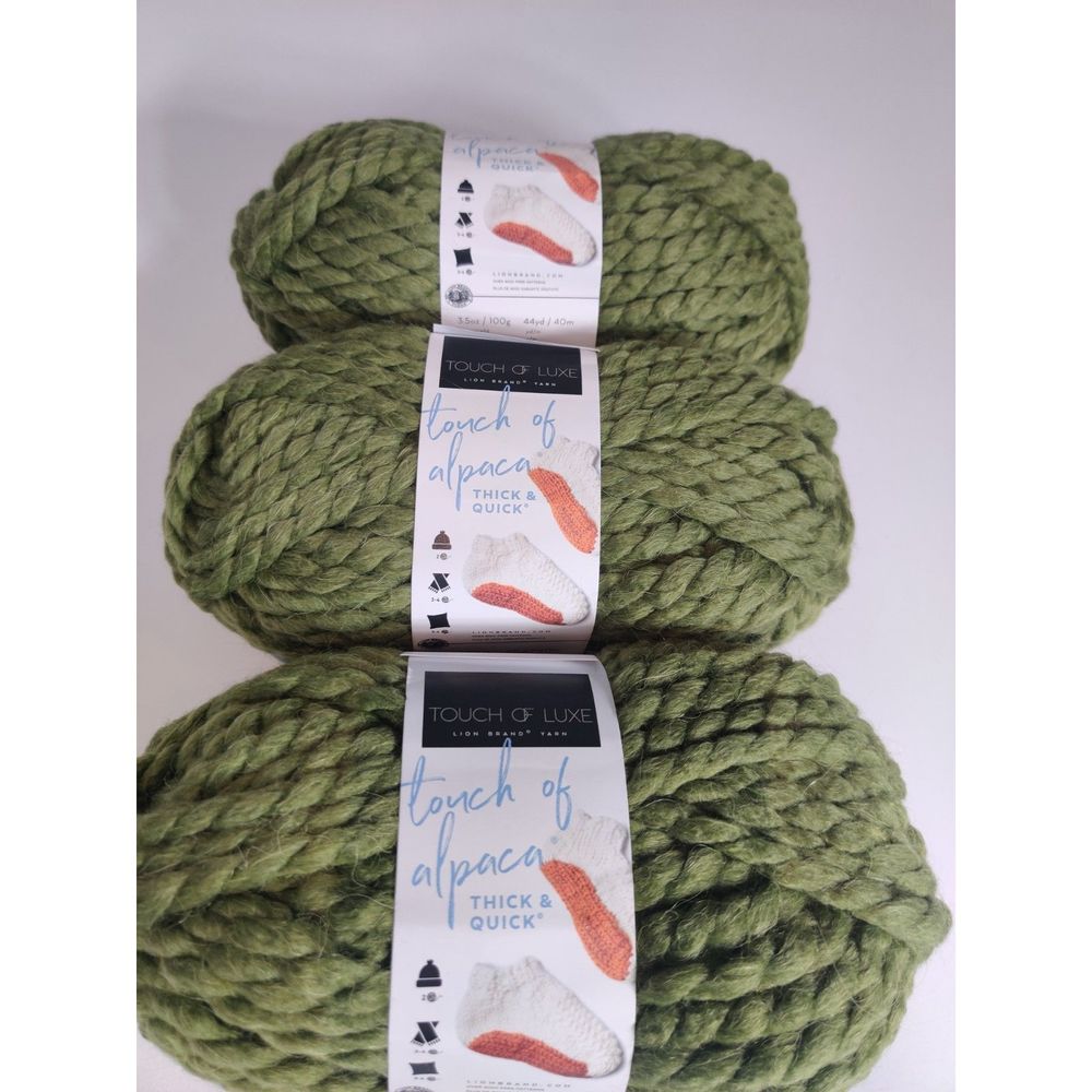 Lot for faithavery589 Touch Of Alpaca Thick & Quick Yarn, Leek, 2,  3 packs